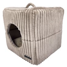 Mousse Large Cube Velour Corduroy Cat Bed